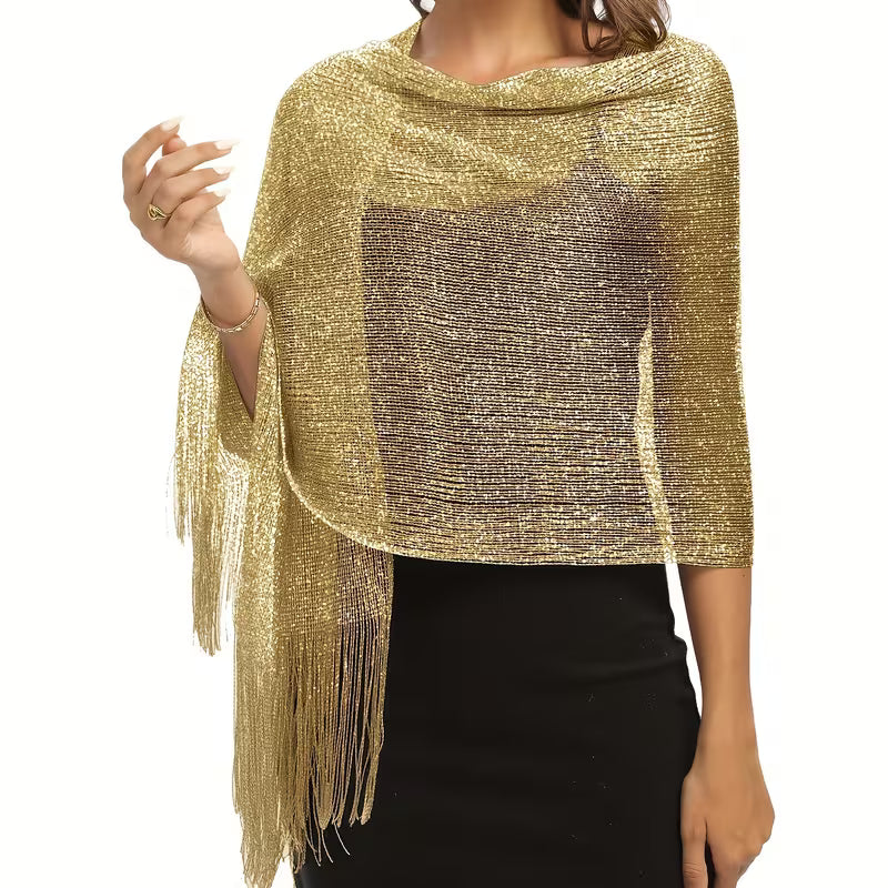 Tassel Shawl in Gold