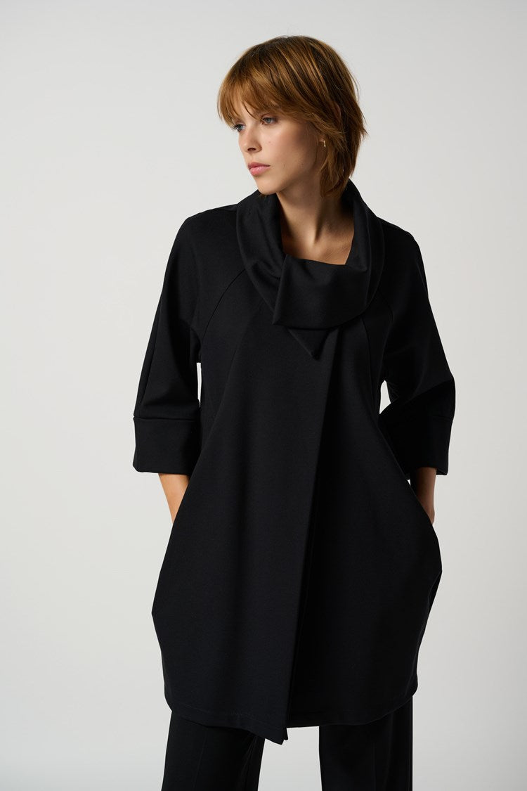 Classic Cocoon Coat in Black 153302