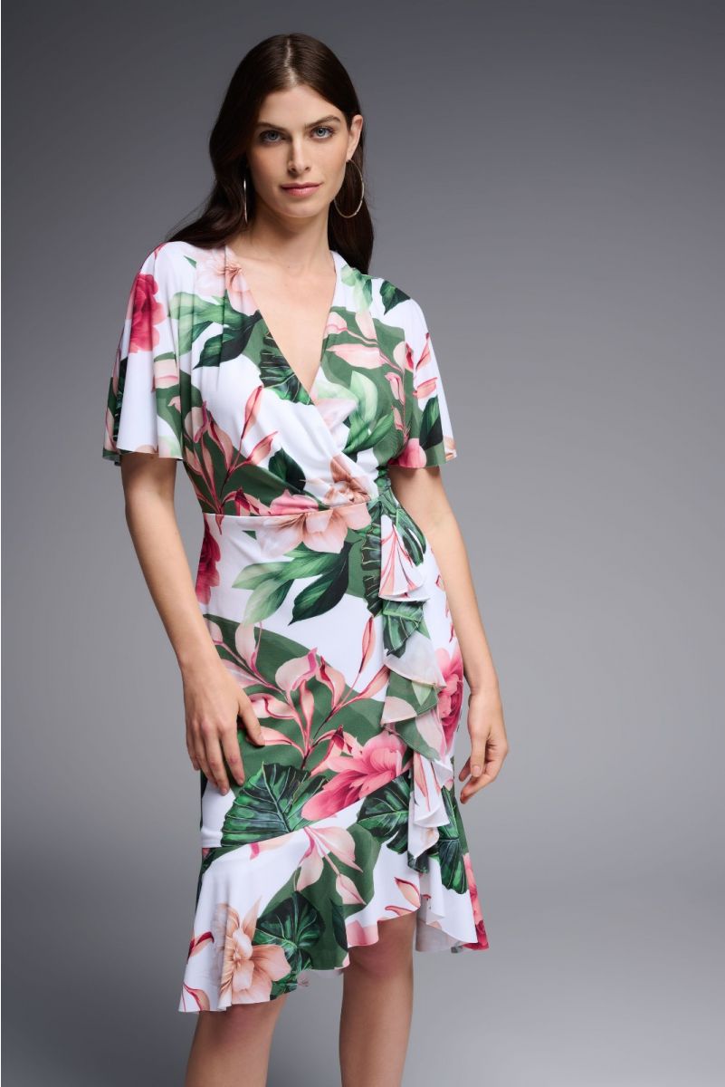 Floral Wrap Dress 231722