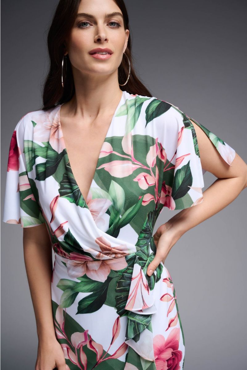 Floral Wrap Dress 231722