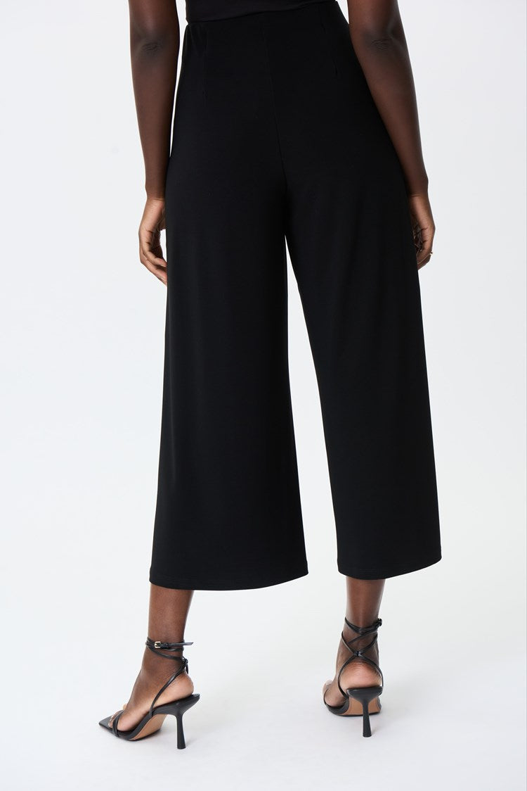 Culotte Pants With Front Buckle in Black 232179