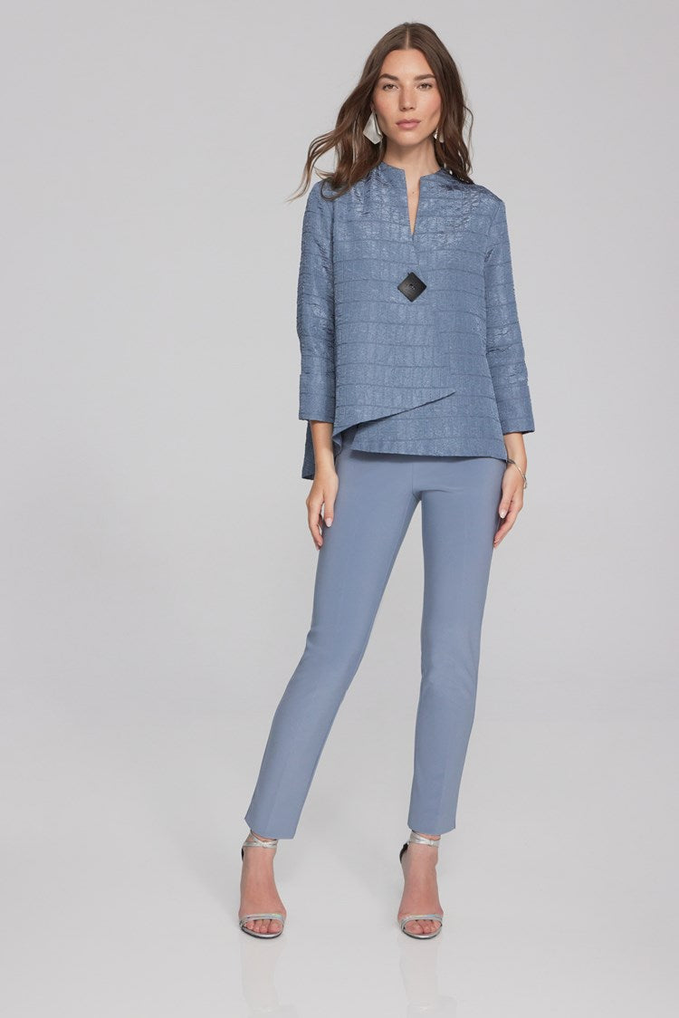 Textured Woven Jacquard Swing Jacket in Serenity Blue 233792