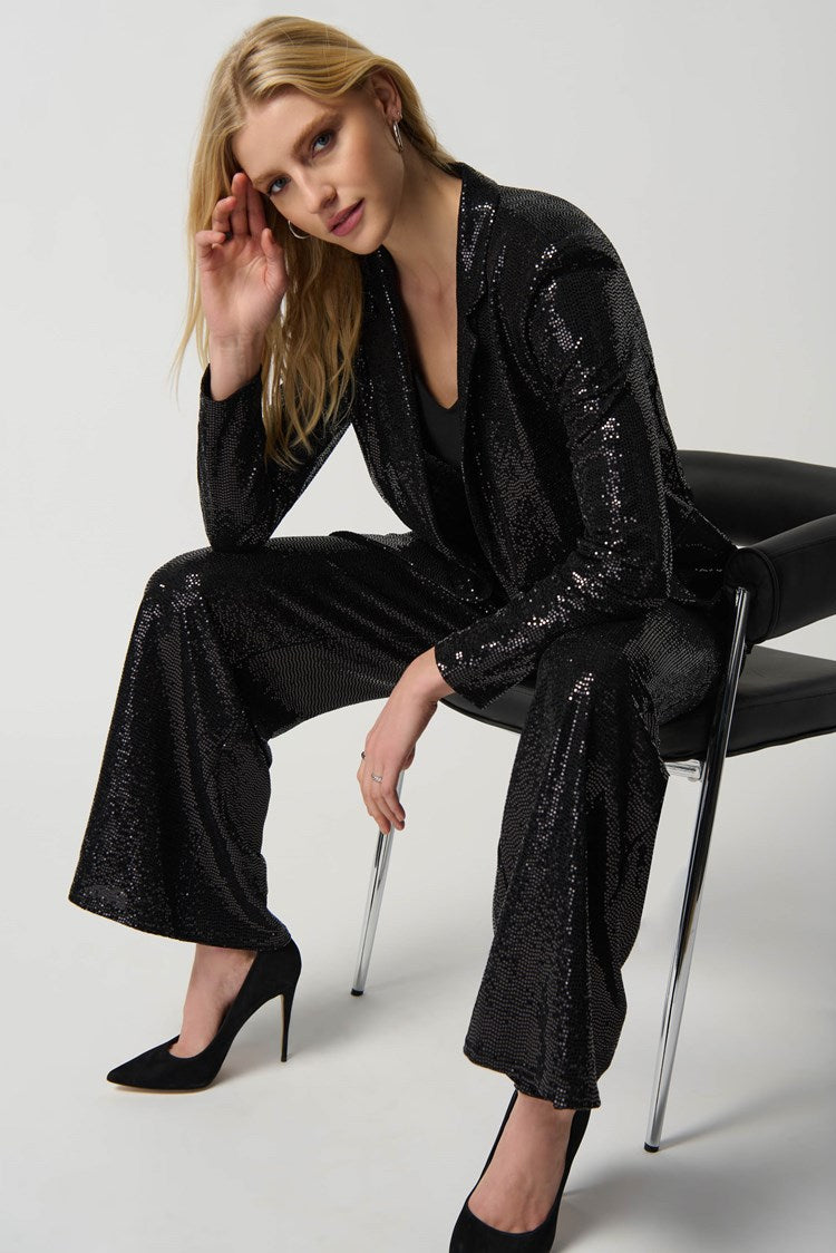 Novelty Knit Blazer with Notch Collar 234240