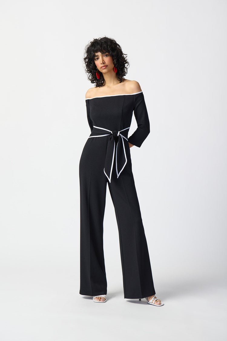 Scuba Crepe Wide-Leg Jumpsuit 241009