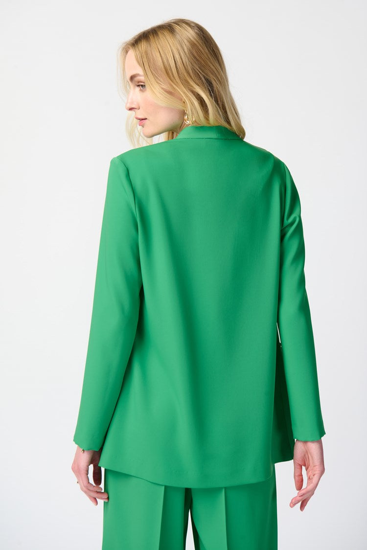 Woven Straight Blazer in Island Green 241148