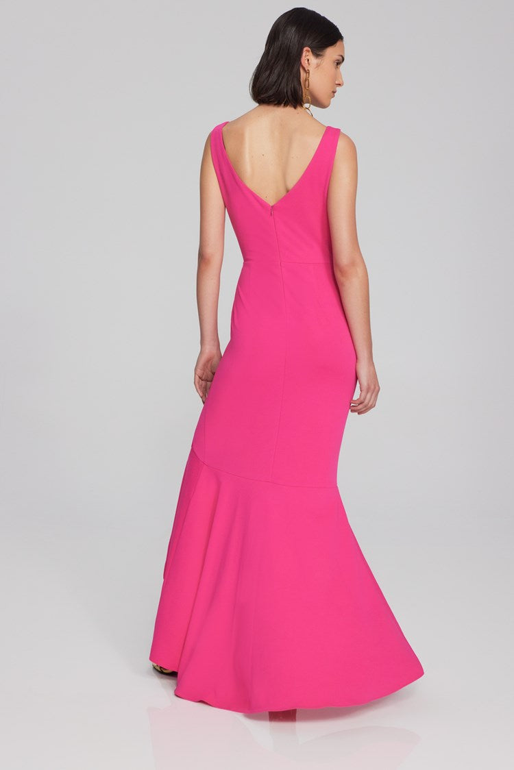 Vestido trompeta de crepé de buceo 241700