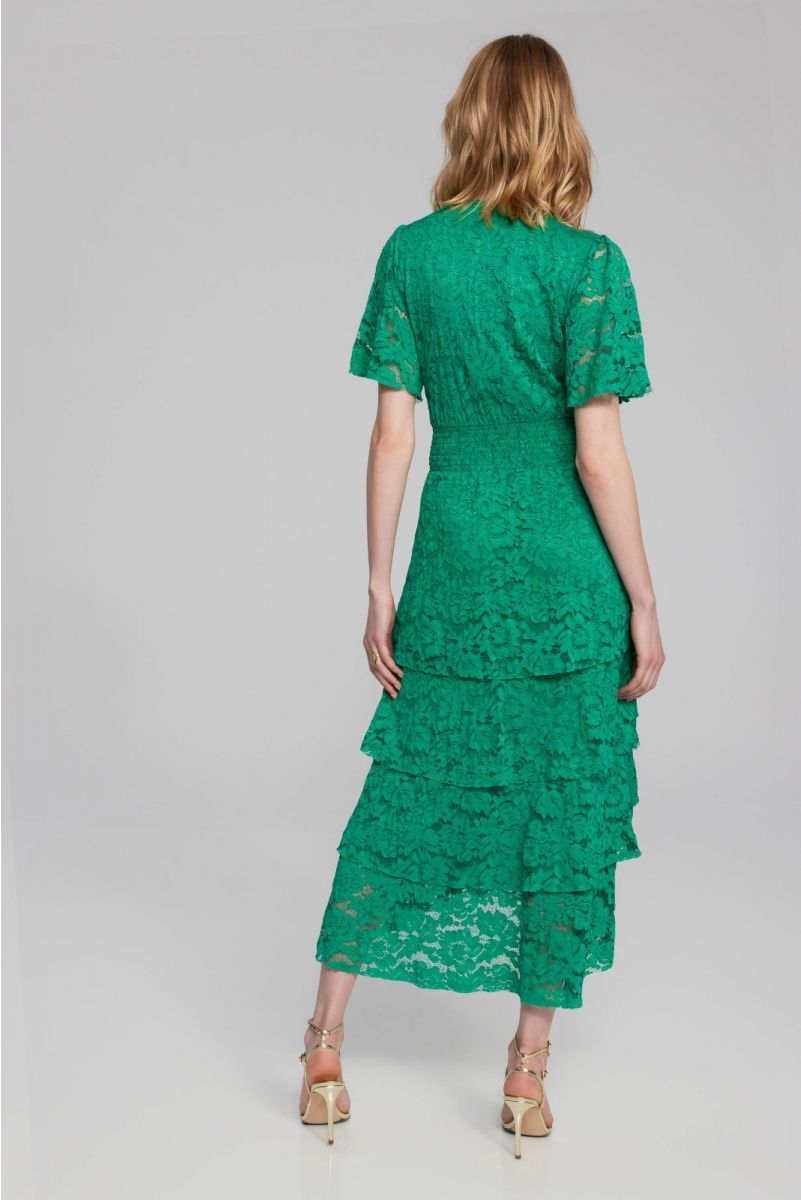 Lace Ruffle A-Line Dress 241559