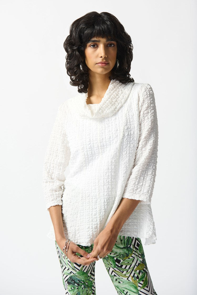 Woven Jacquard Flared Tunic 242120