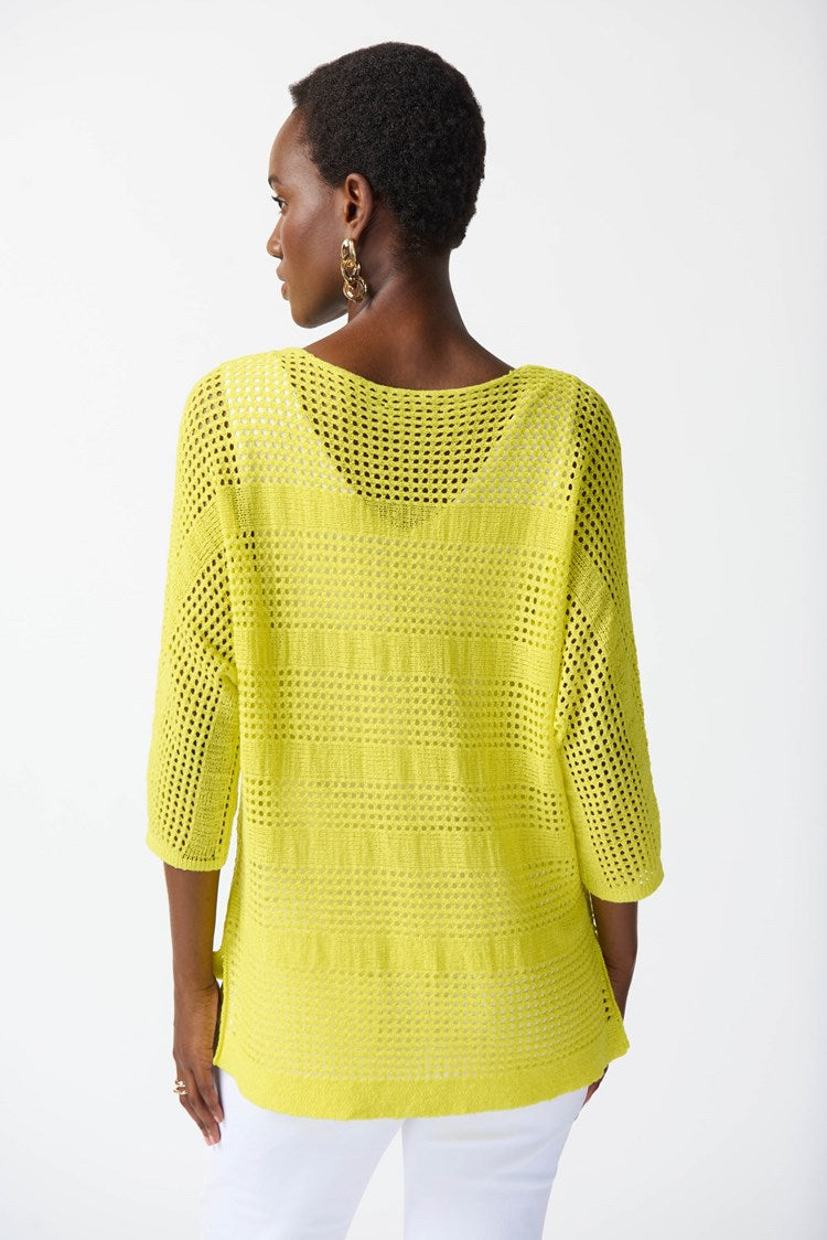 Open Stitch Pullover Sweater in Sunshine 242903