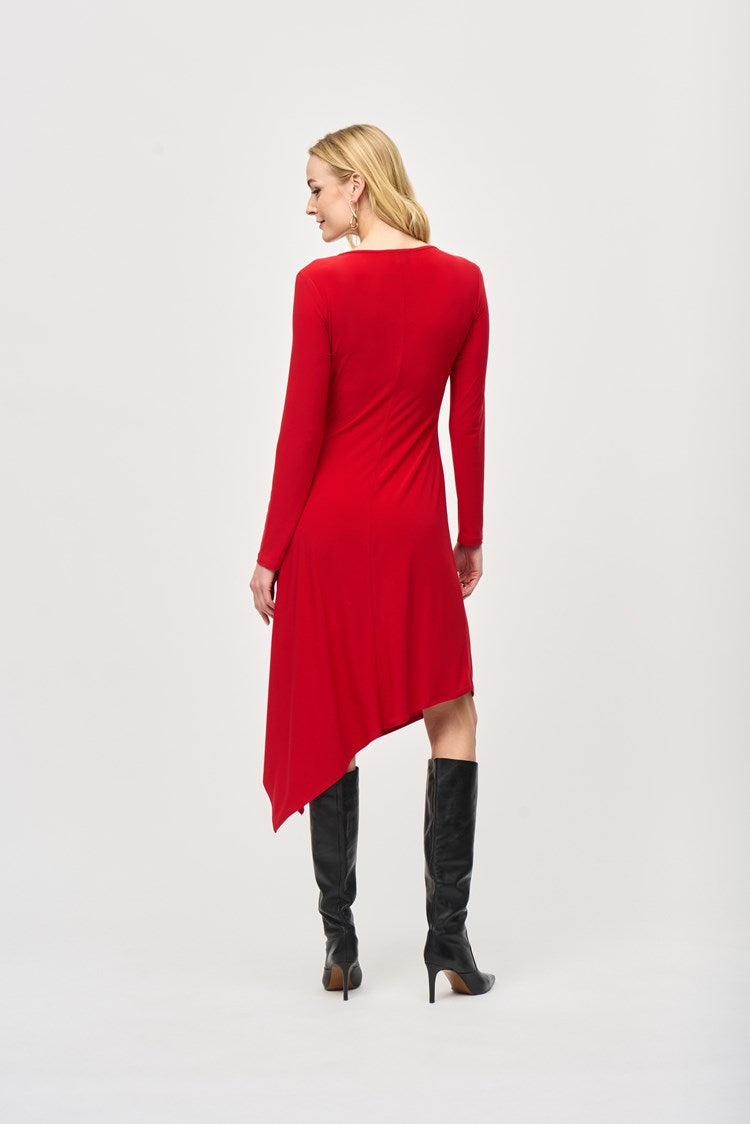 Silky Knit Fit And Flare Dress 243153