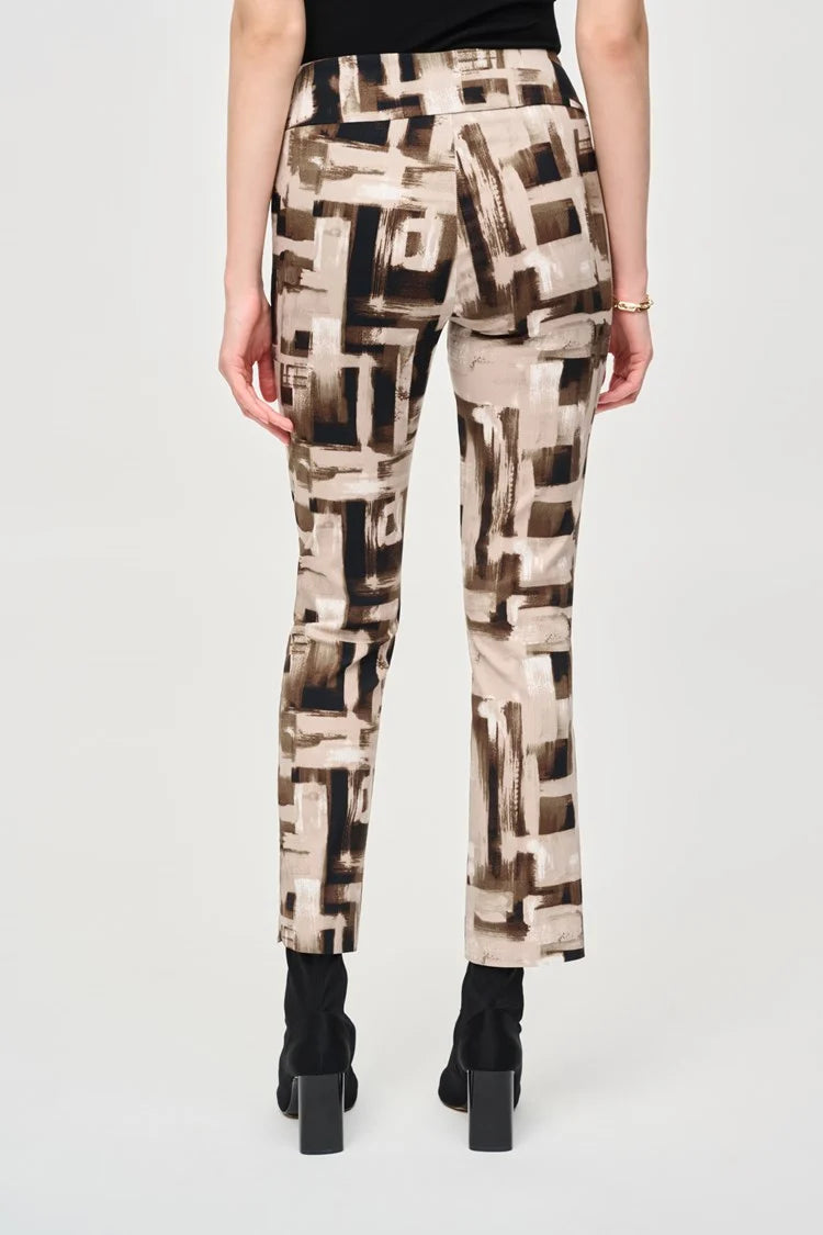Millennium Abstract Print Slim Pull-On Pants 243304