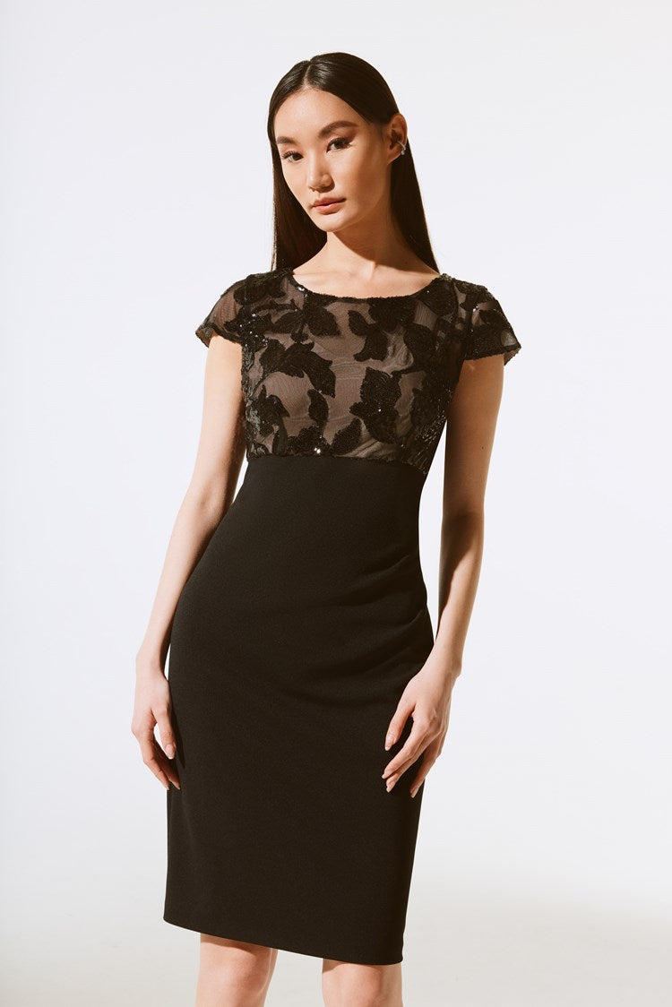 Scuba Crepe And Novelty Sheath Dress 243700
