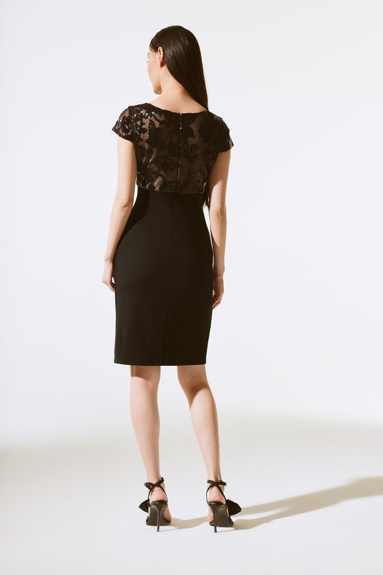 Scuba Crepe And Novelty Sheath Dress 243700