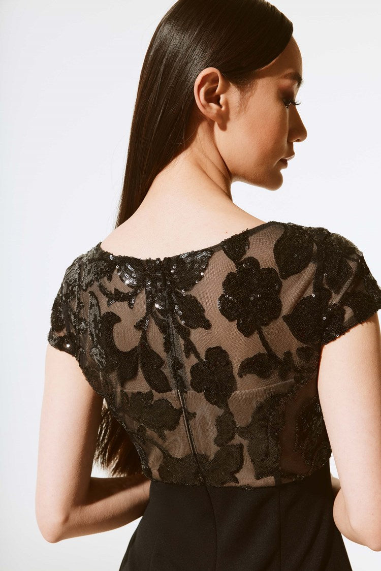 Scuba Crepe And Novelty Sheath Dress 243700