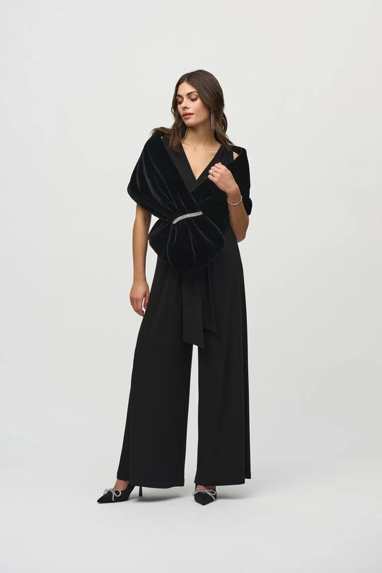 Faux Fur Cover-Up with Rhinestone Loop 244907