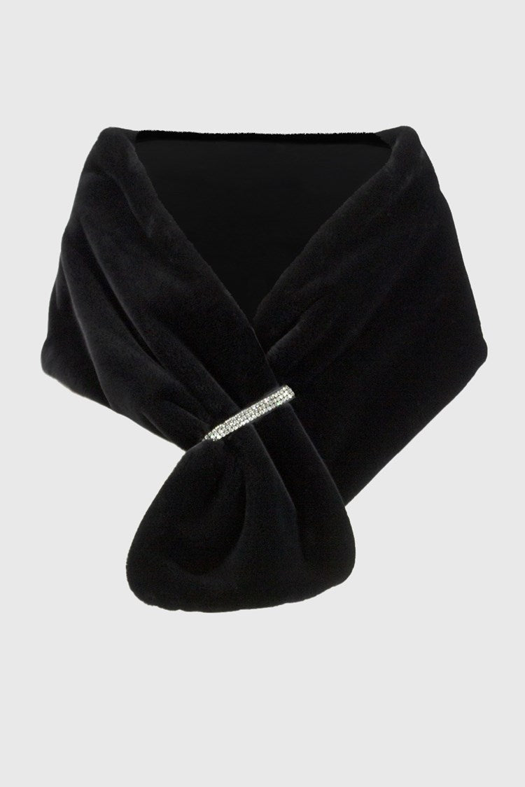 Faux Fur Cover-Up with Rhinestone Loop 244907