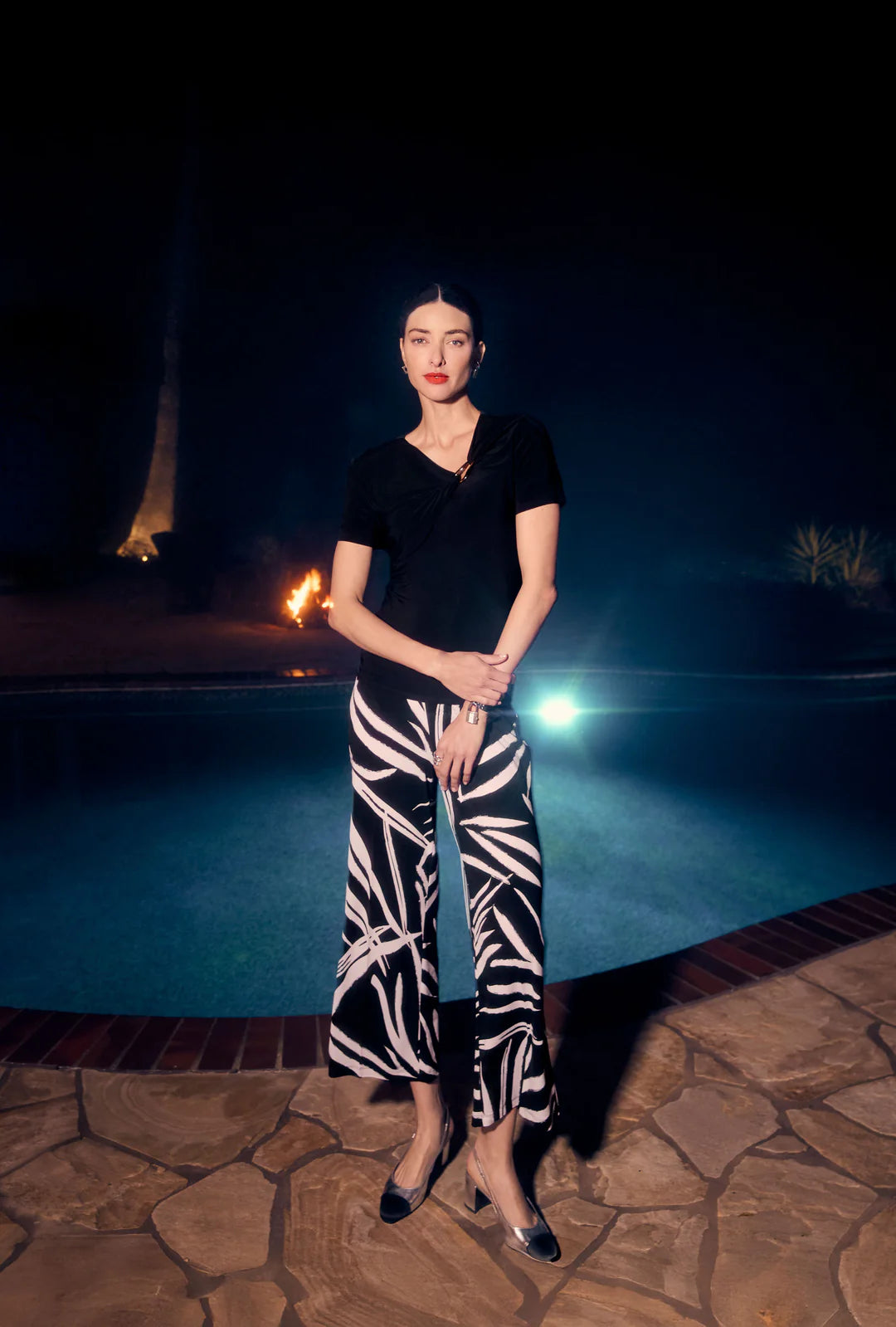 V-neck Jewel Embellished Knit Top 251004