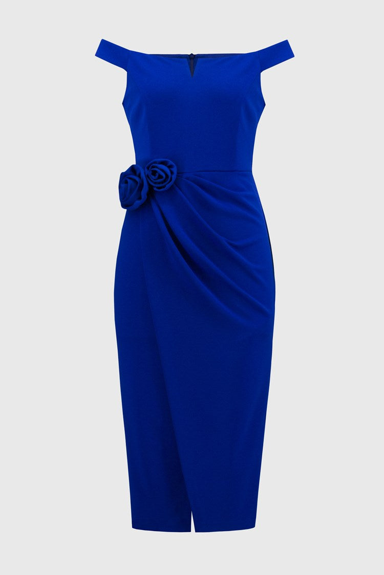 Scuba Crepe Off Shoulder Sheath Dress 251704