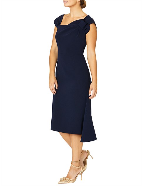 Navy Crepe Dress DF17420