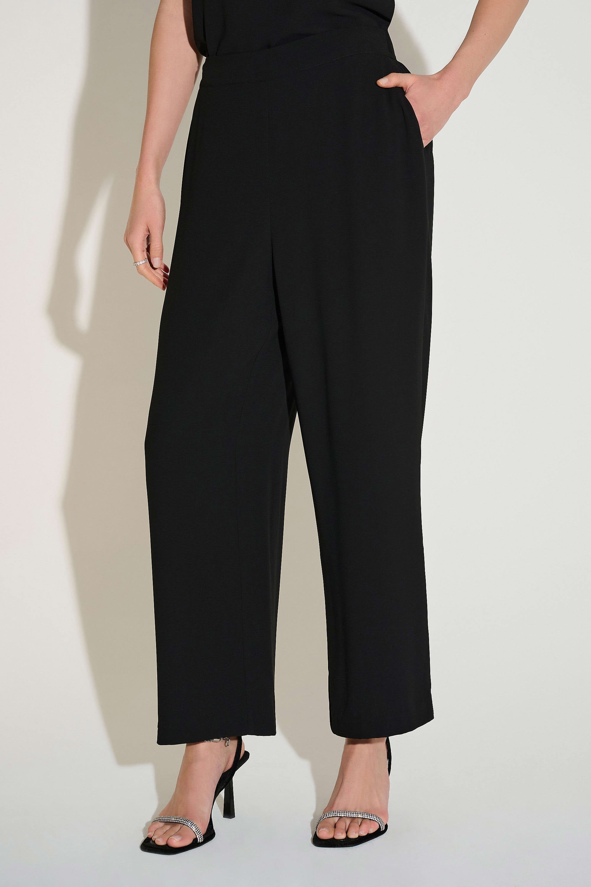 Georgette Straight Leg Pants 253756