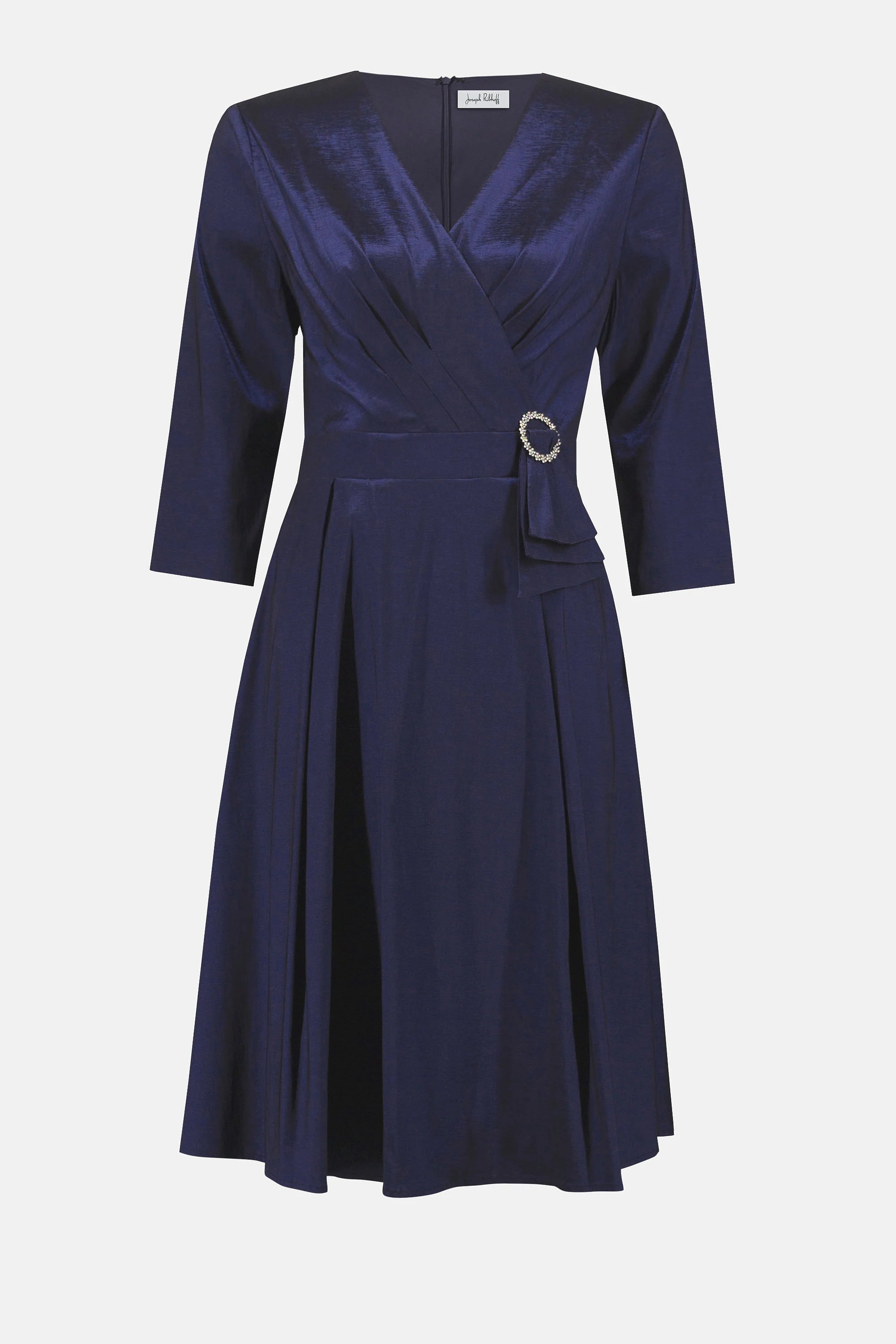 Stretch Taffeta Fit & Flare Dress 253777