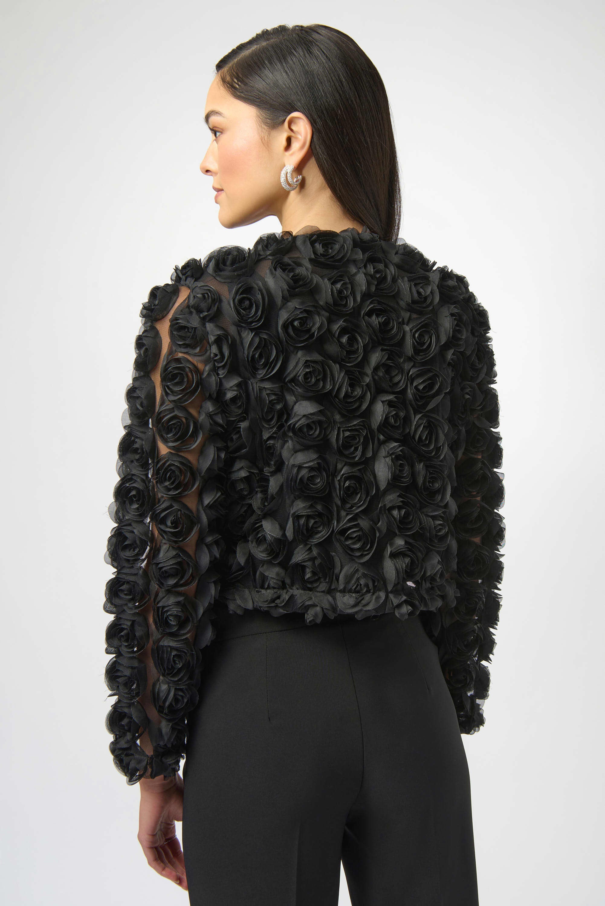 Rosette Embroidered Straight Cover Up 254180