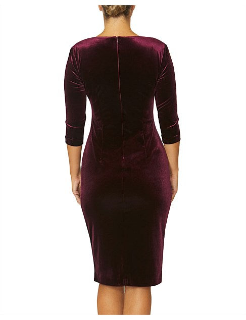 Plum Velour Dress IC17476