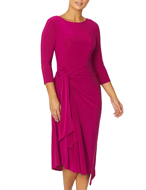 Vestido de punto elástico fucsia SE17493