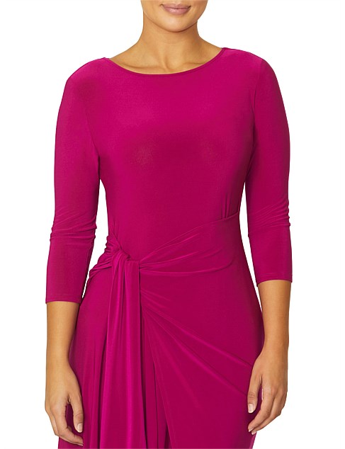Vestido de punto elástico fucsia SE17493