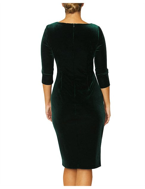 Green Velour Dress IC17483