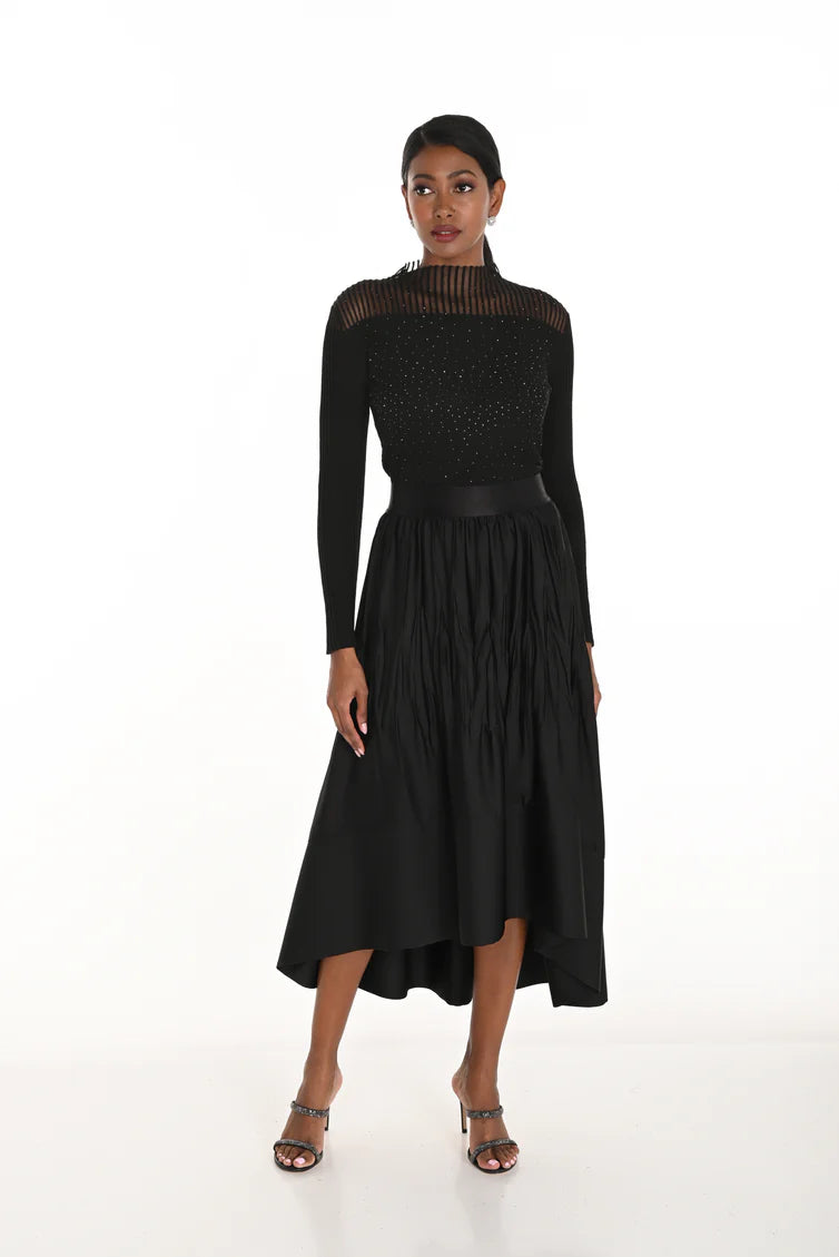 High-Low Crinkle Skirt 259183