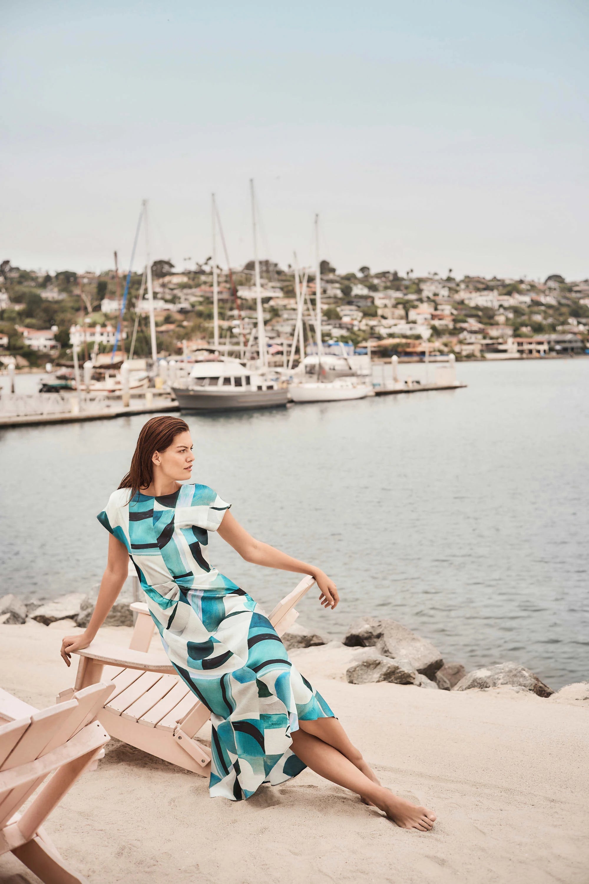 Textured Satin Geometric Print Fit and Flare Dress 261251