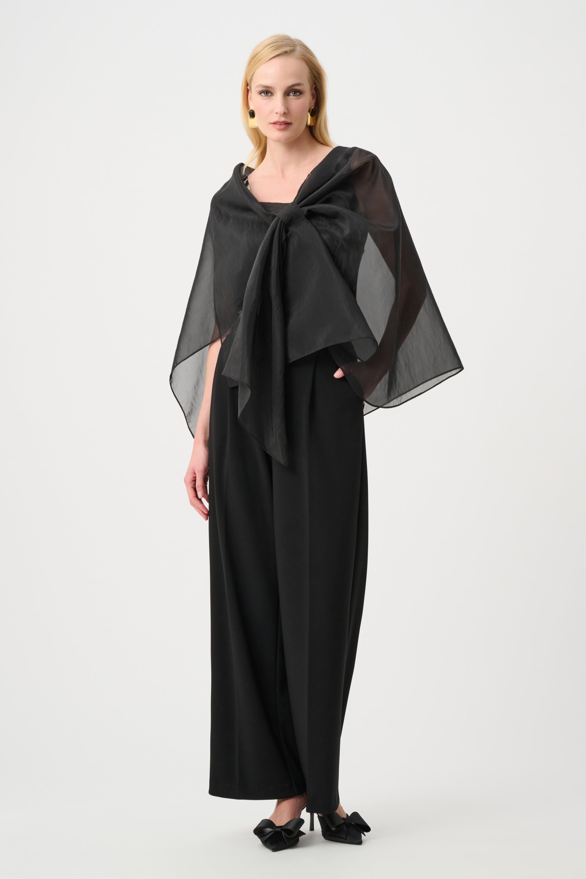 Draped Organza Asymmetric Cover-Up 263765