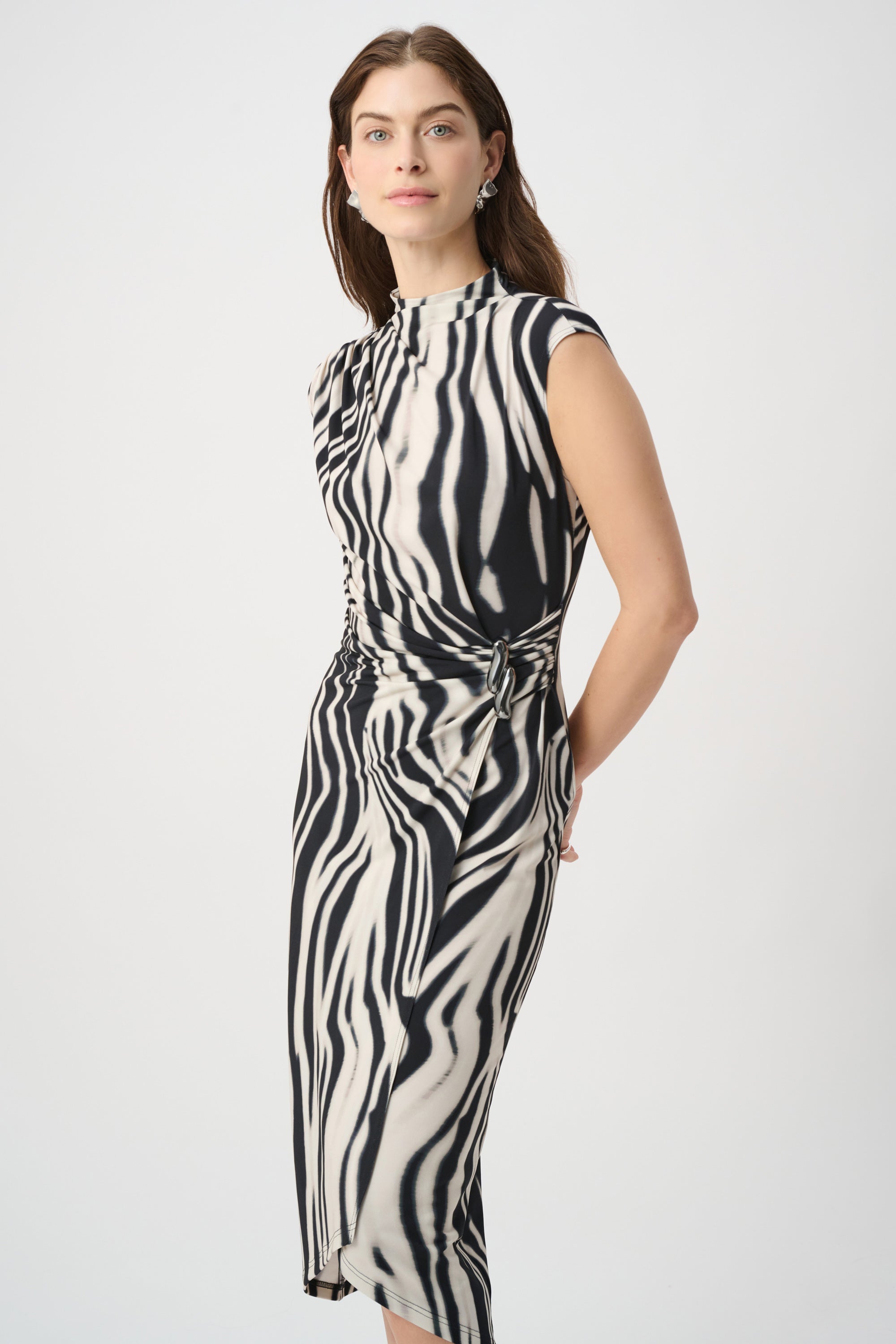 Animal Print Wrap Dress 264051