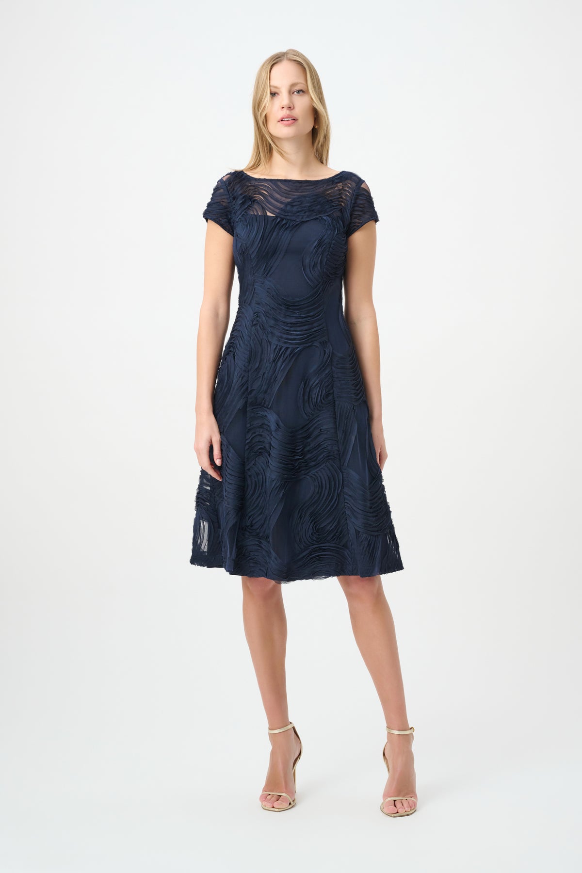 Embroidered Swirl Fit & Flare Dress 264720