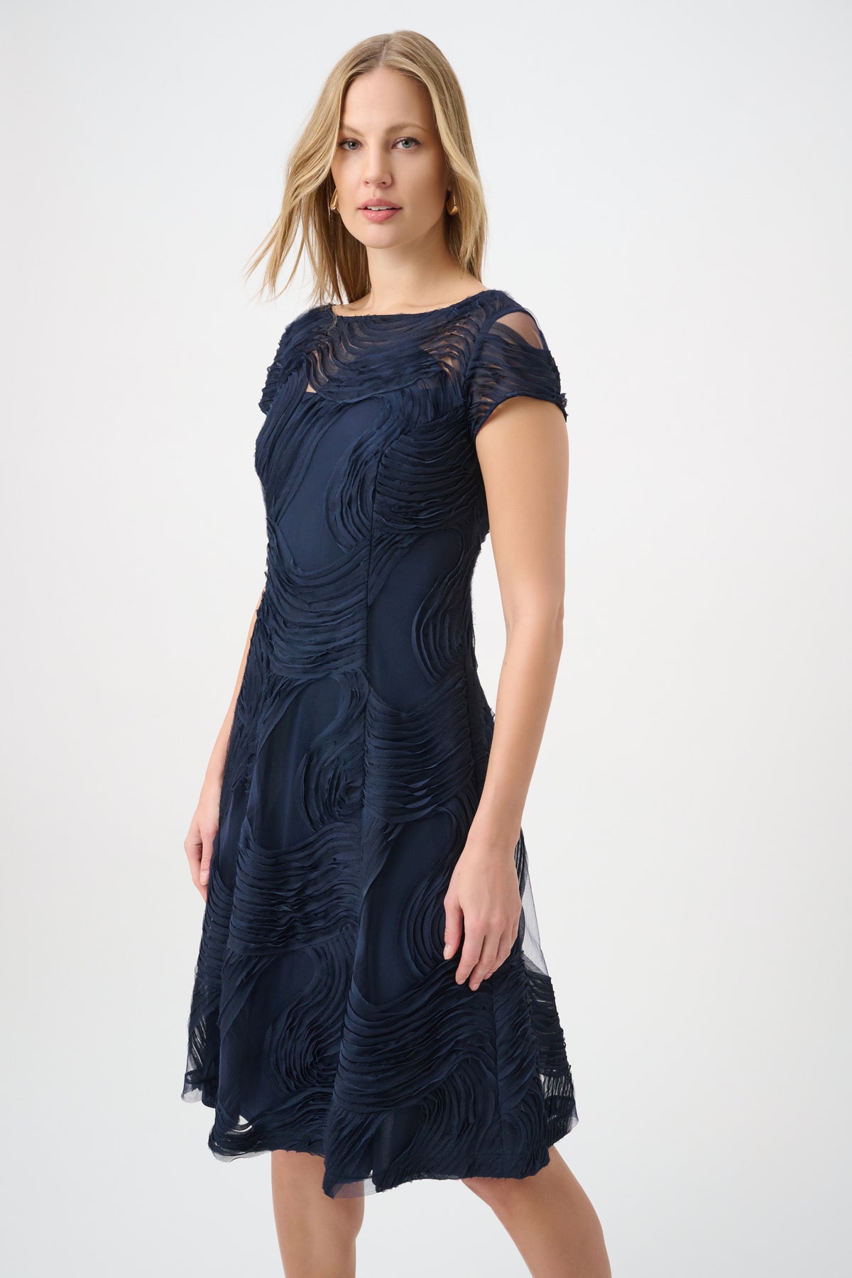 Embroidered Swirl Fit & Flare Dress 264720