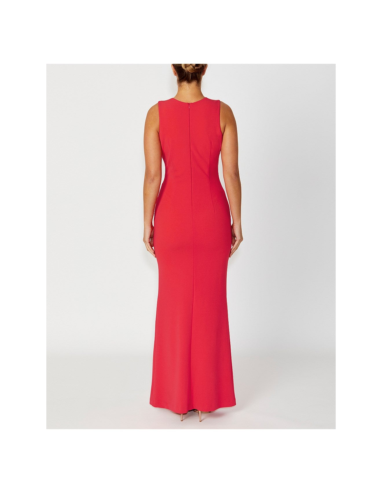 Coral Gown in Scuba Crepe
