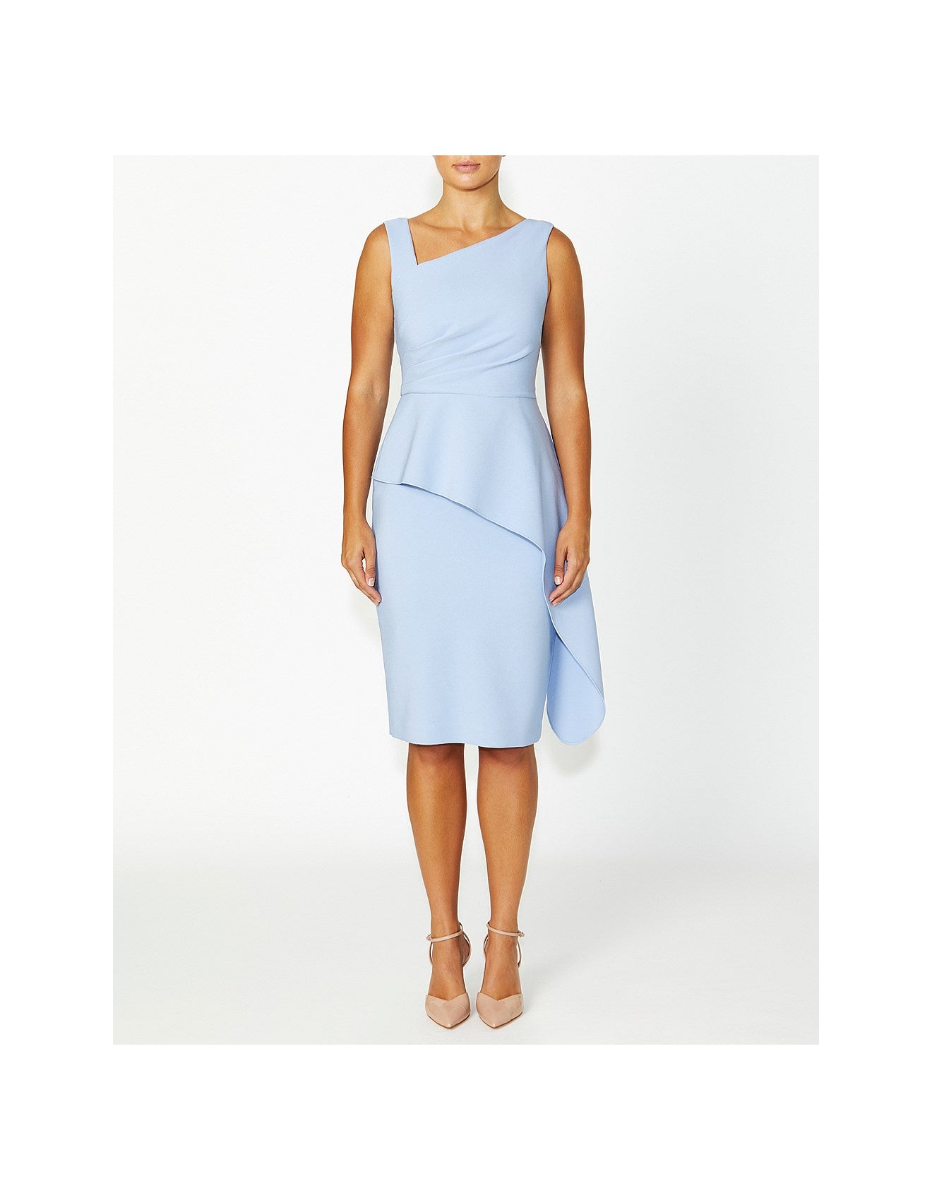 Powder Blue Crepe Dress
