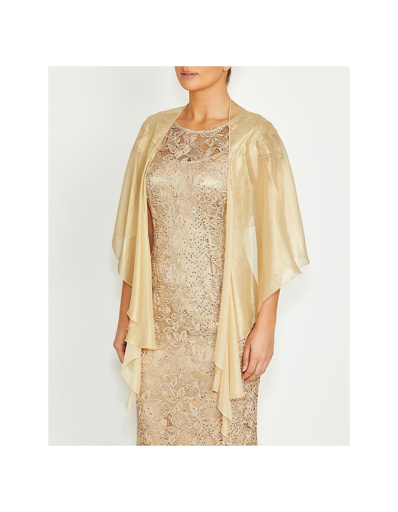 Silk Wrap in Gold