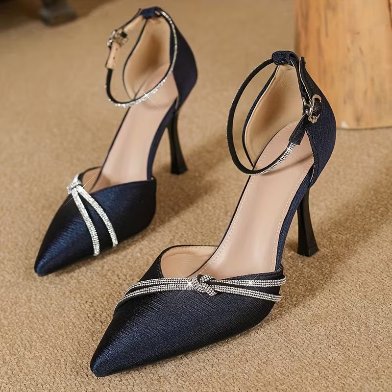 Elegant Navy Blue High Heel Shoe