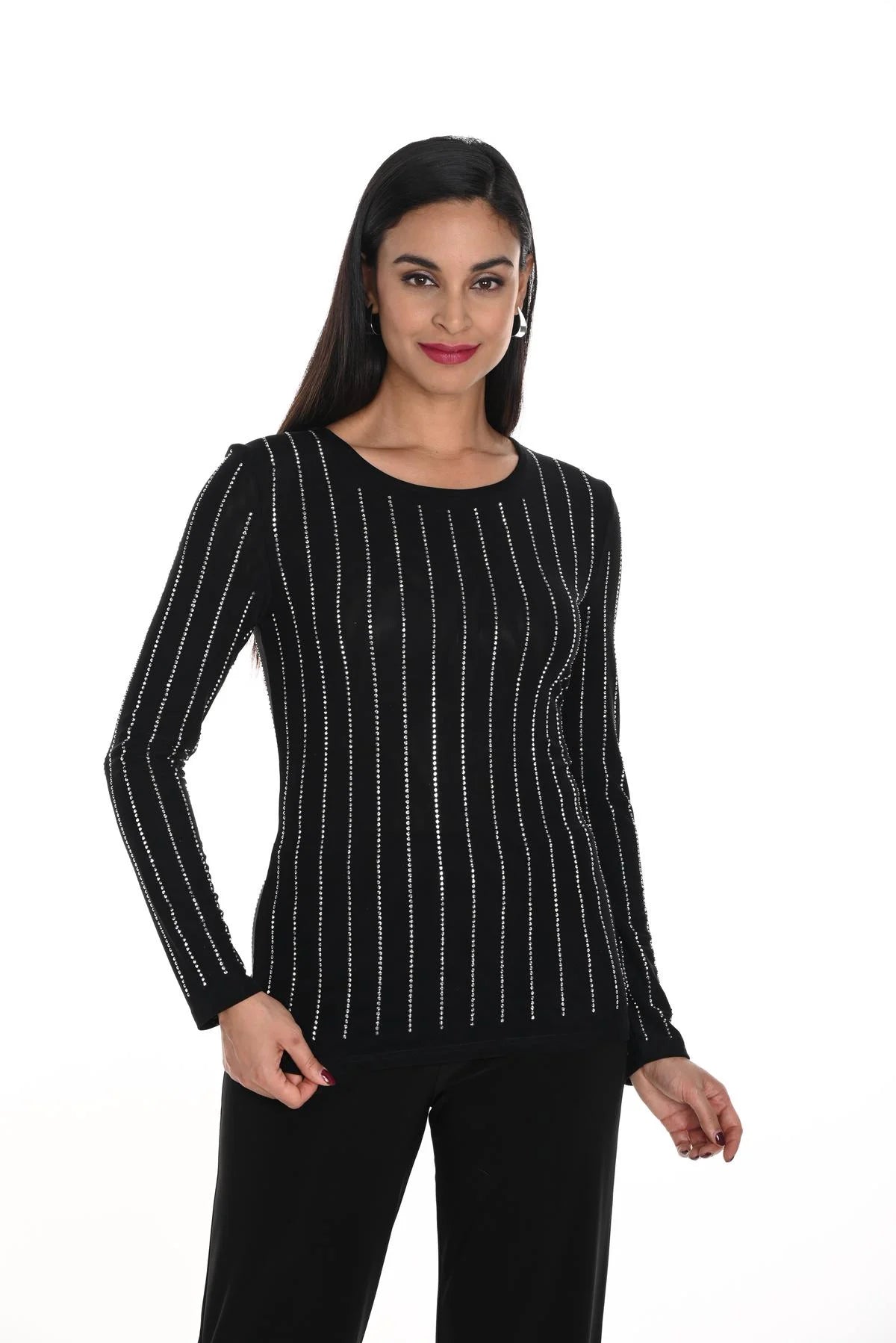 Rhinestone Detail Knit Top 249403