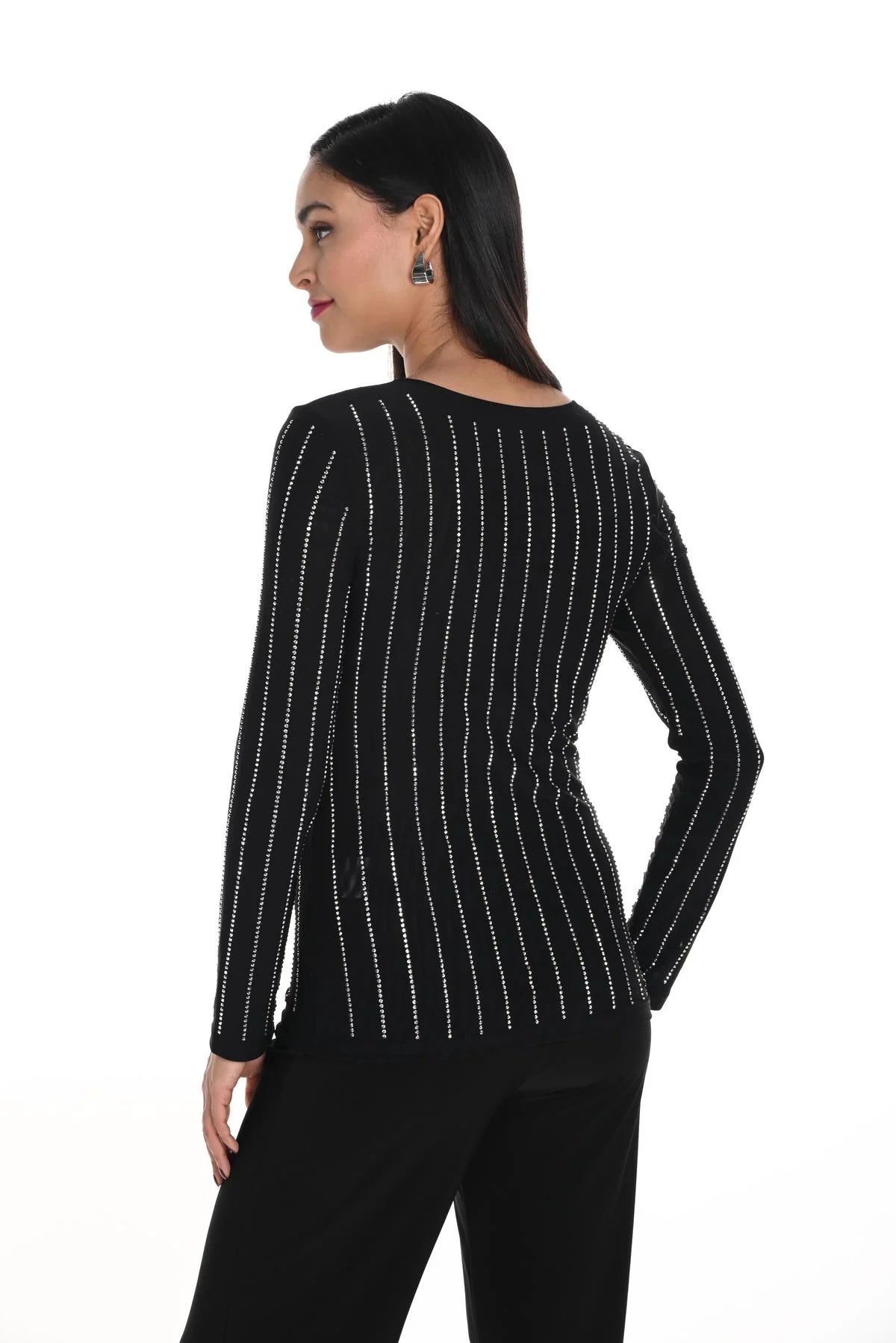 Rhinestone Detail Knit Top 249403