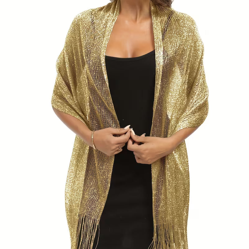 Tassel Shawl in Gold