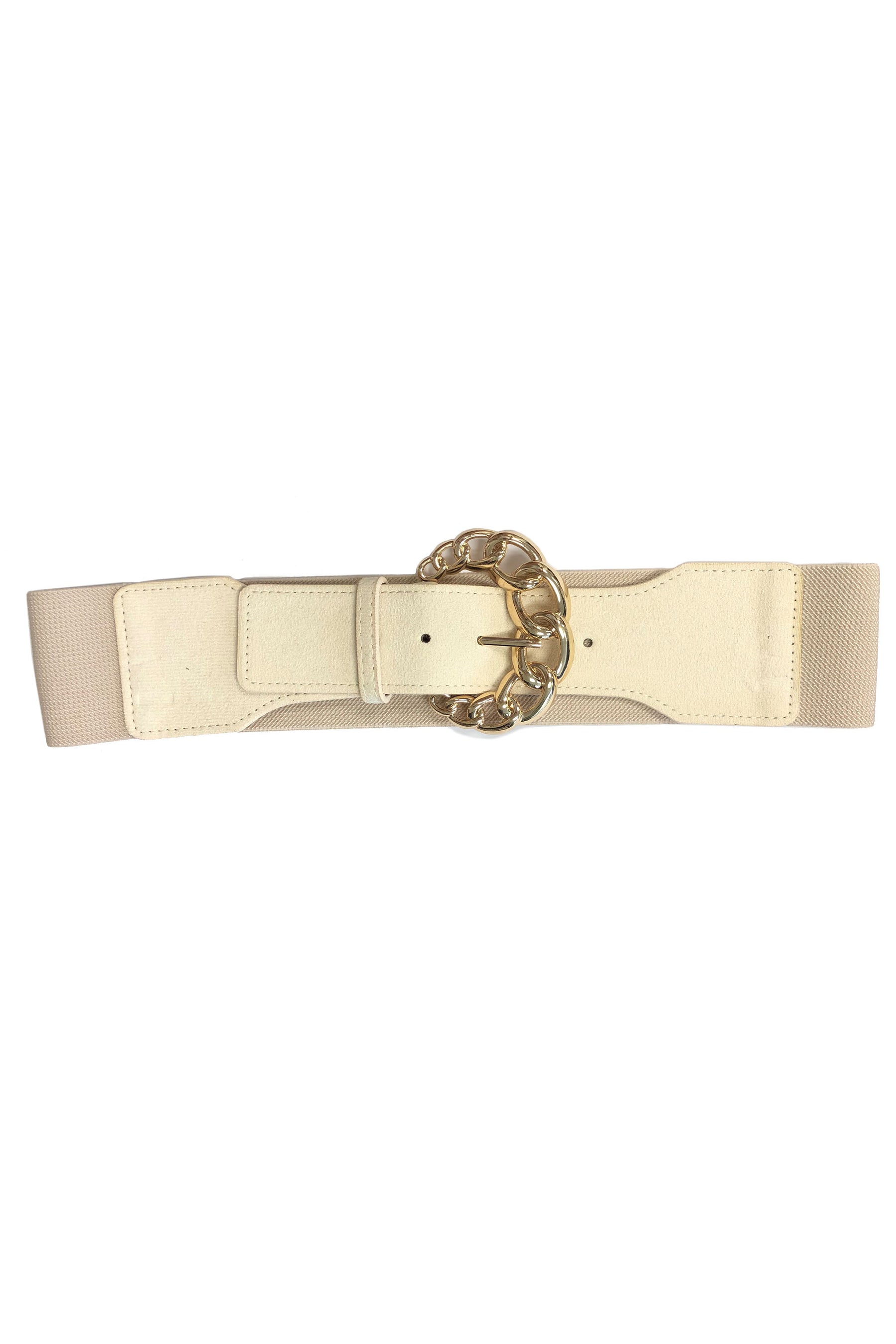 Statement Belt in Beige and Gold A24601U