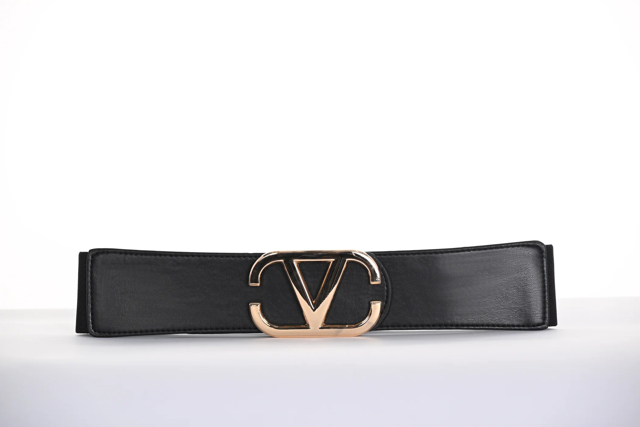 Stretch Black and Gold Belt A25101