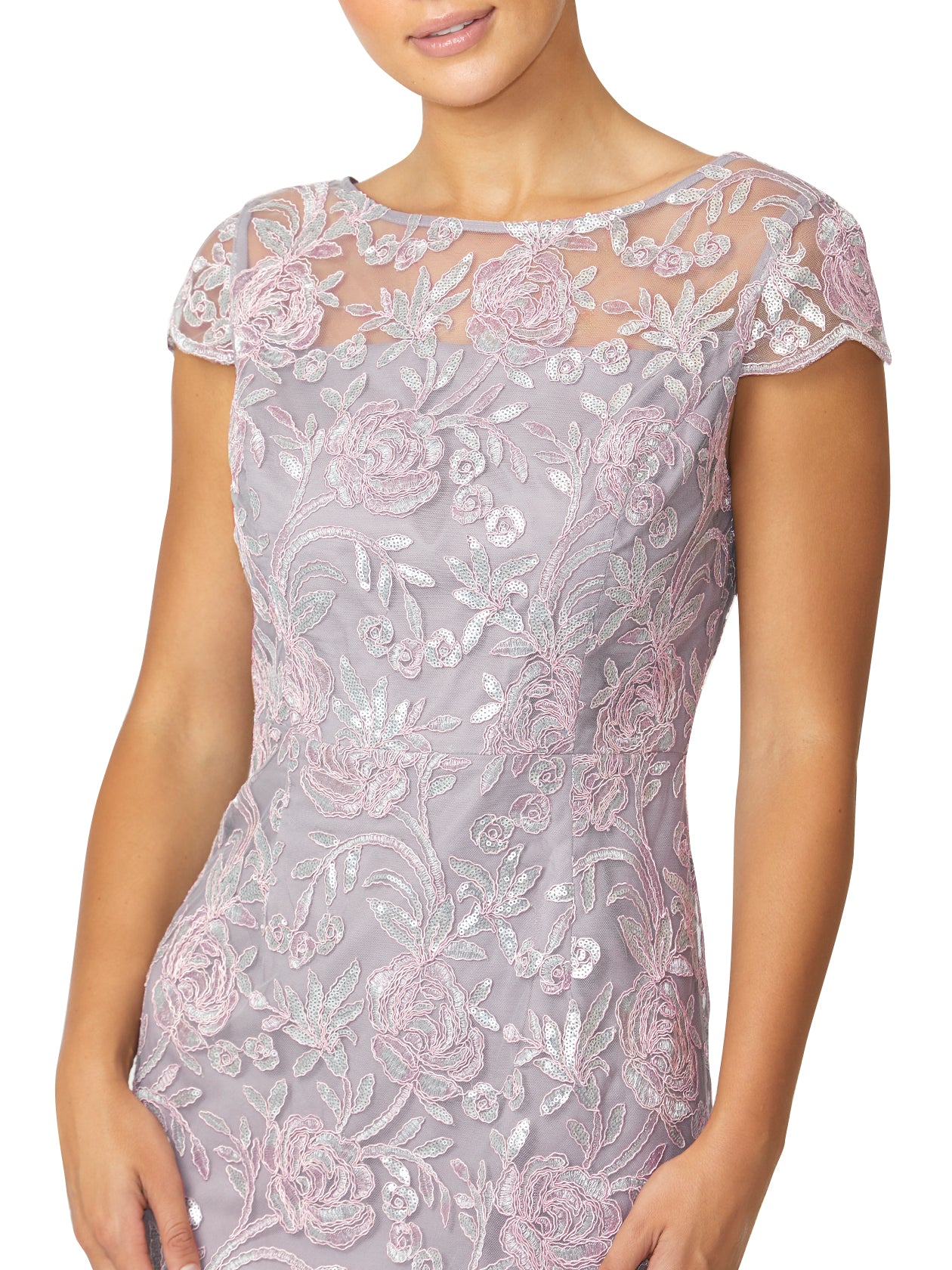 Rose Sequin Shift Dress in Rose