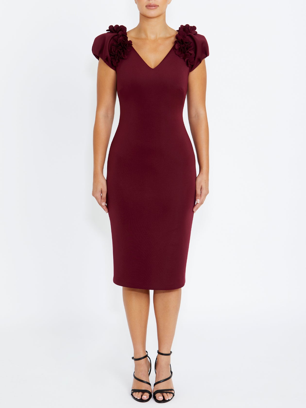 Petal Dress in Burgundy