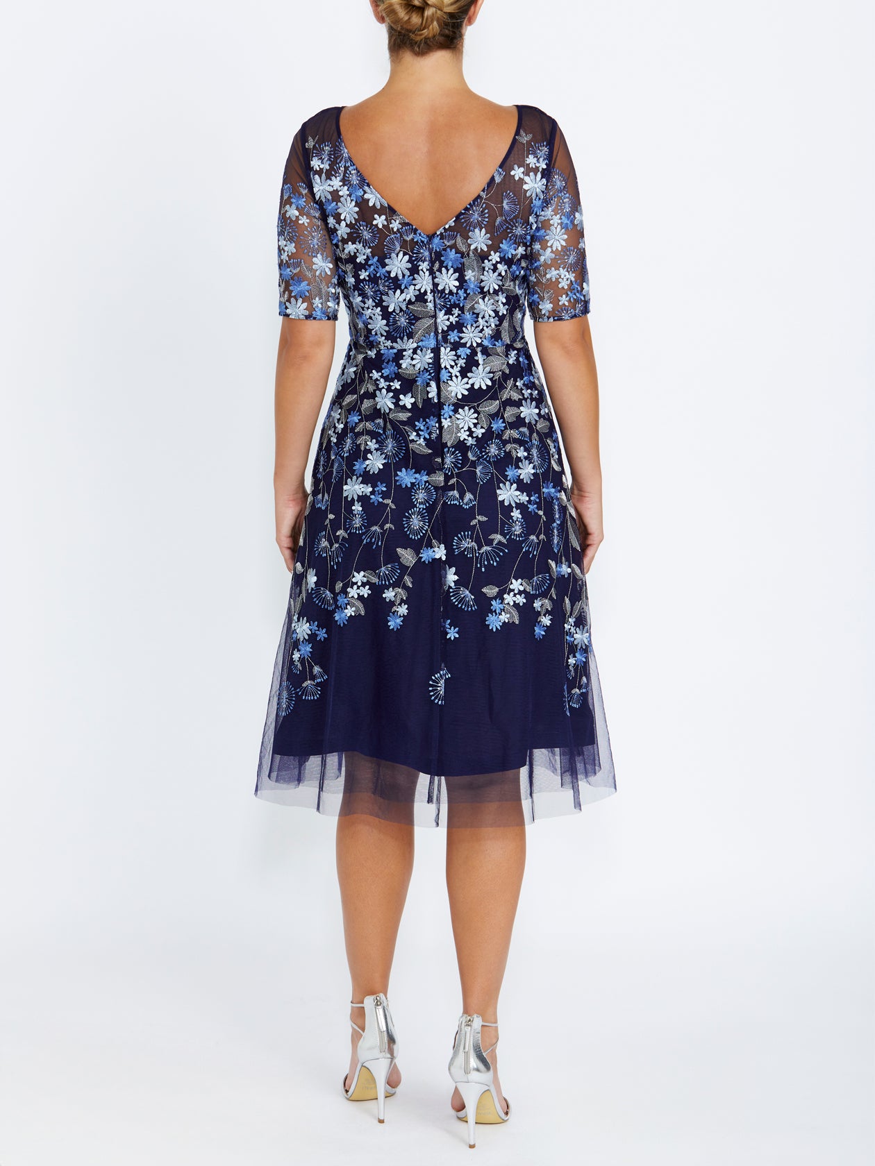 Navy Midi Length Dress