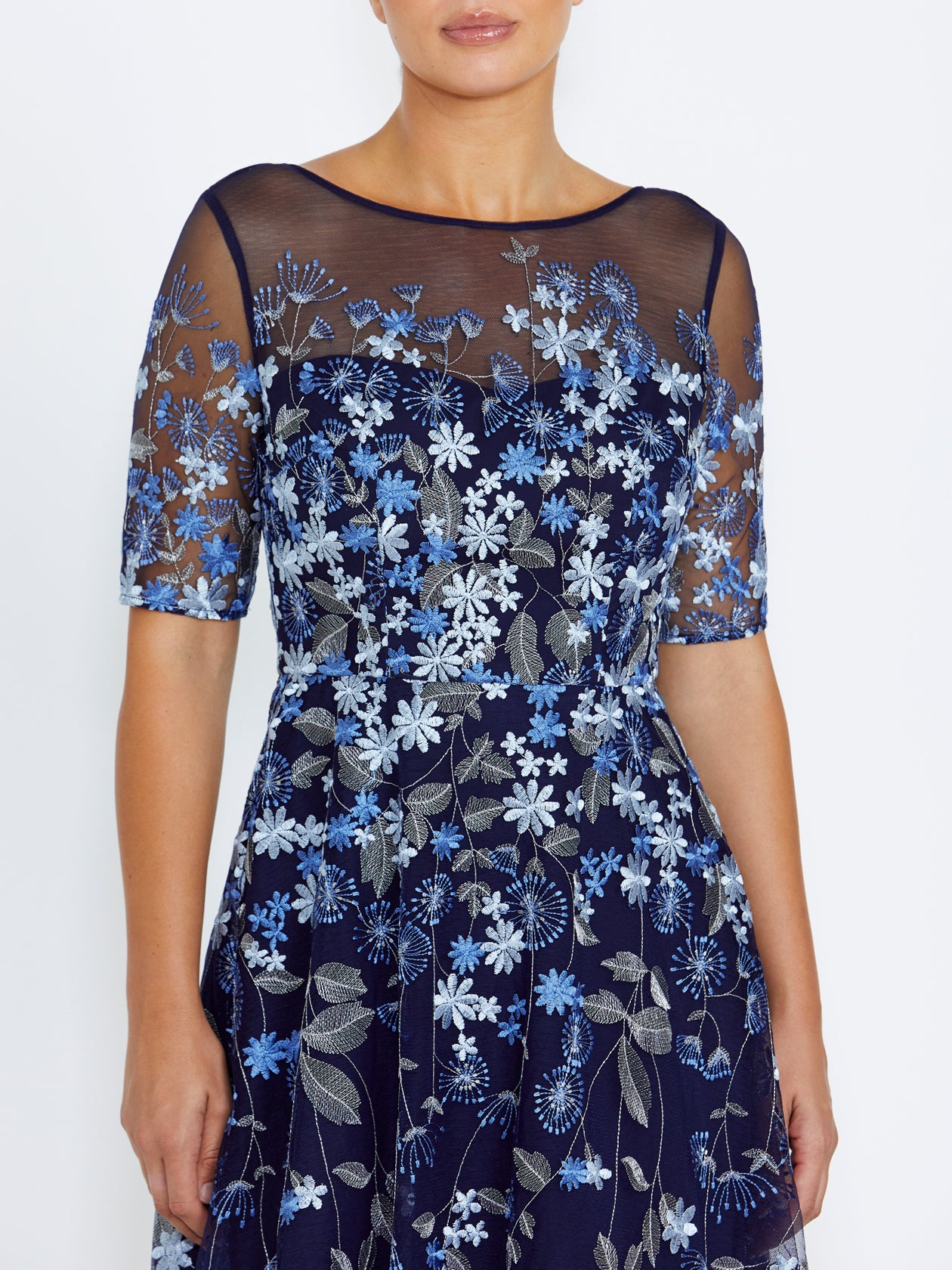 Navy Midi Length Dress