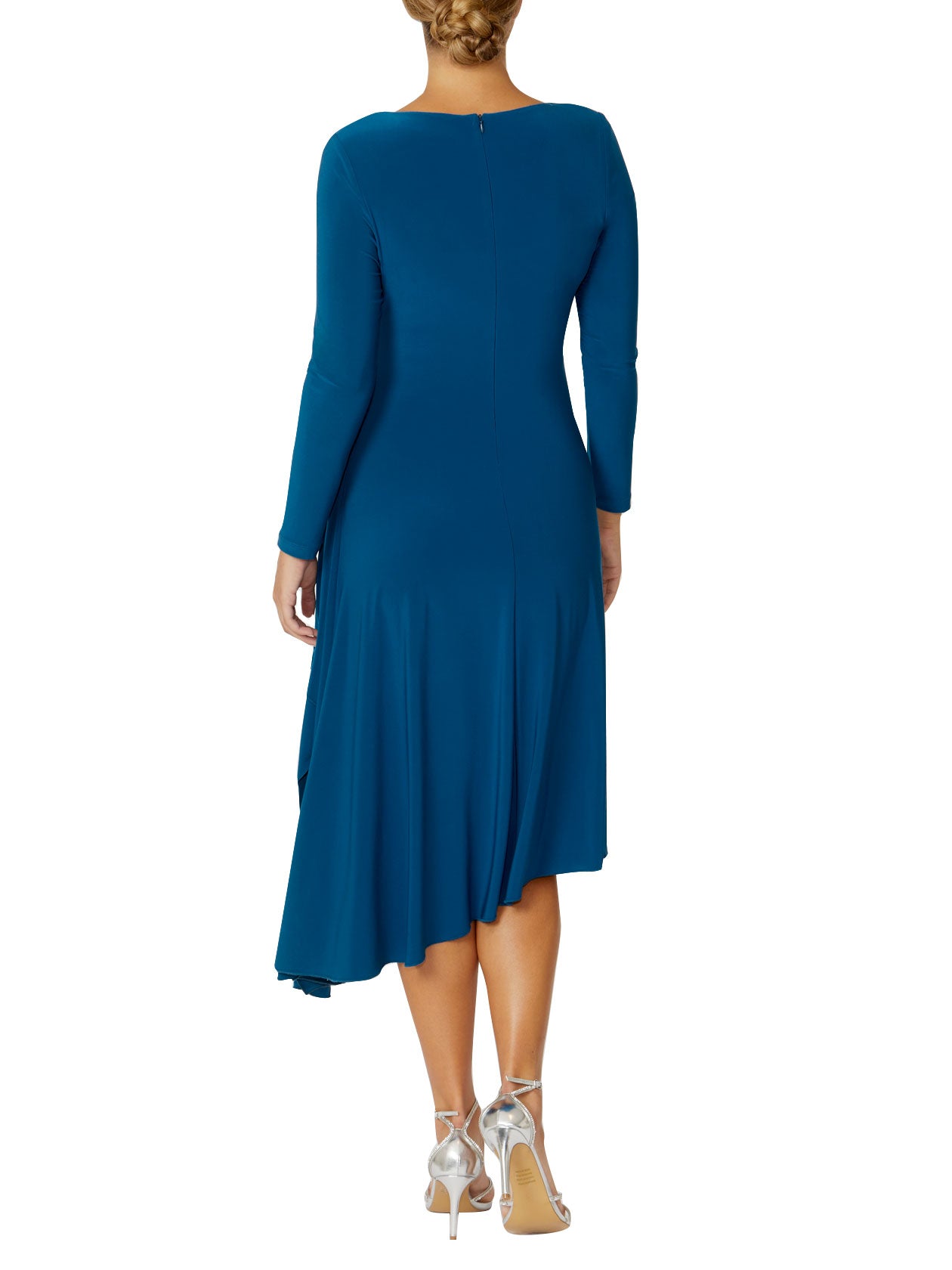 Petrol Blue Jersey Dress